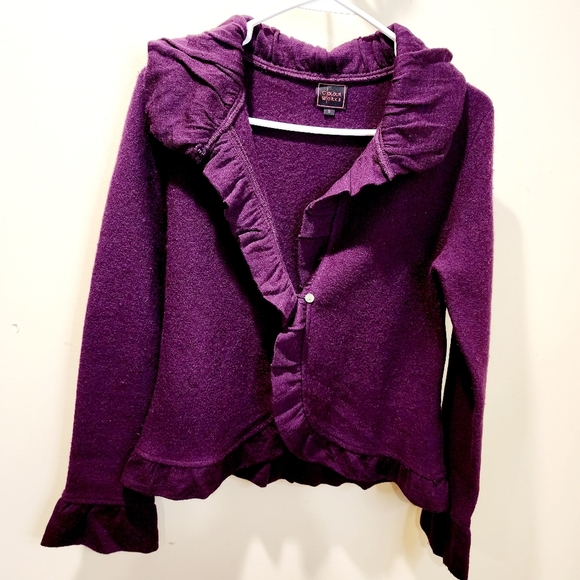 Colour Works Burgundy wool Cardigan size S - Picture 9 of 11